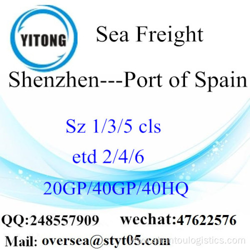 Shenzhen Port Sea Freight Shipping To Port of Spain